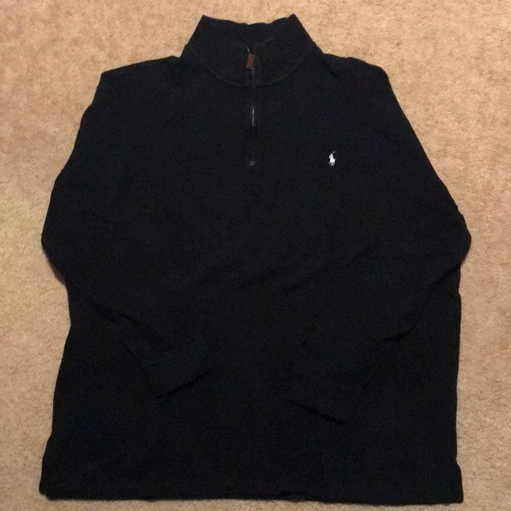 Polo 1/4 Pullover (Black)